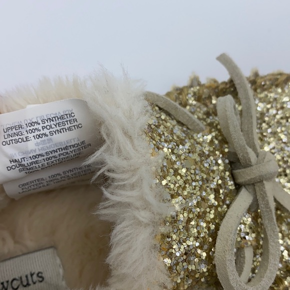 Crewcuts Girls' Glitter-Covered Moccasin Slippers Size K13 - Picture 5 of 12